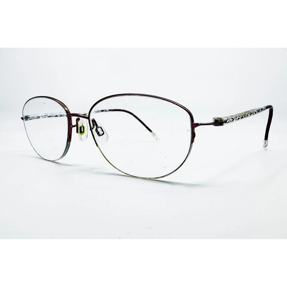 Gloria Vanderbilt Eyeglasses Womens Red Metal Oval Frame 140 39579